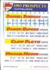 1993 Topps Micro #576 Darrell Sherman / Damon Buford / Cliff Floyd / Michael Moore Back