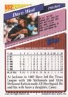 1993 Topps Micro #652 Dave West Back