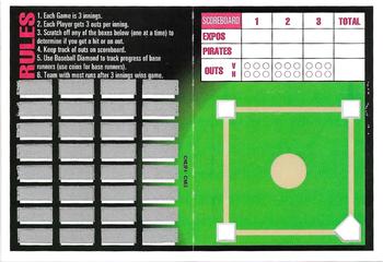 1993 Triple Play - Action Baseball Game #1 Expos vs Pirates Back