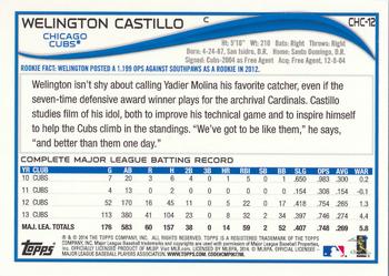 2014 Topps Chicago Cubs #CHC-12 Welington Castillo Back