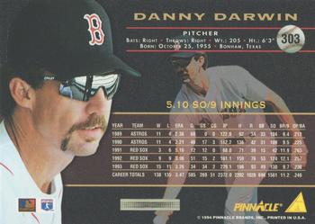 1994 Pinnacle - Artist's Proofs #303 Danny Darwin Back