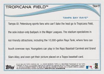 2014 Topps Tampa Bay Rays #TAM-17 Tropicana Field Back