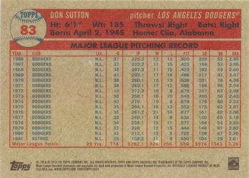 2015 Topps Archives #83 Don Sutton Back