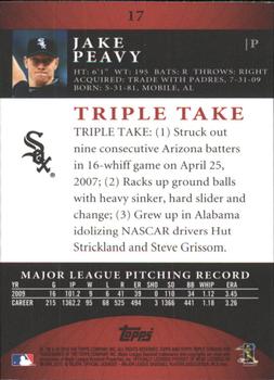 2010 Topps Triple Threads #17 Jake Peavy  Back