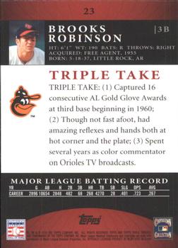 2010 Topps Triple Threads #23 Brooks Robinson  Back