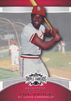 2010 Topps Triple Threads #74 Lou Brock  Front