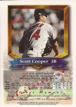 1994 Topps - Finest Preproduction #168 Scott Cooper Back