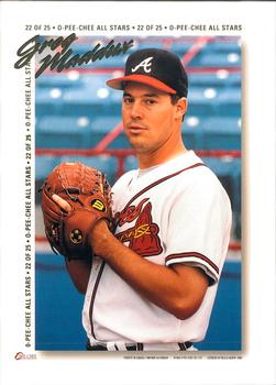 1994 O-Pee-Chee - All-Stars Box Toppers 5x7 #22 Greg Maddux Front