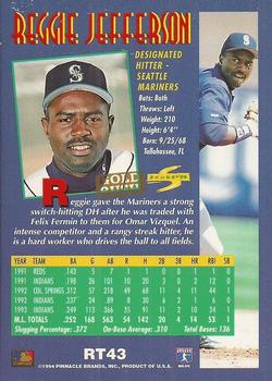 1994 Score Rookie & Traded - Gold Rush #RT43 Reggie Jefferson Back