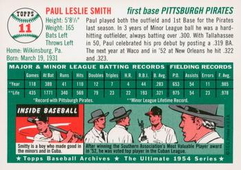 1994 Topps Archives 1954 - Gold #11 Paul Smith Back