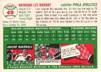 1994 Topps Archives 1954 - Gold #49 Ray Murray Back