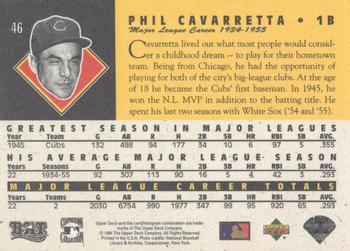 1994 Upper Deck All-Time Heroes - 125th Anniversary #46 Phil Cavarretta Back