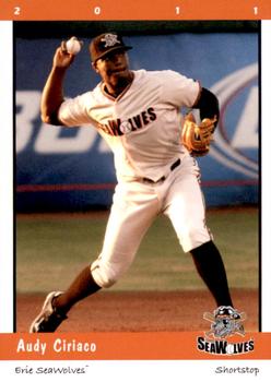 2011 Grandstand Erie SeaWolves #NNO Audy Ciriaco Front