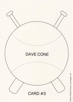 1989 Pacific Cards & Comics Crossed Bats (unlicensed) #3 David Cone Back