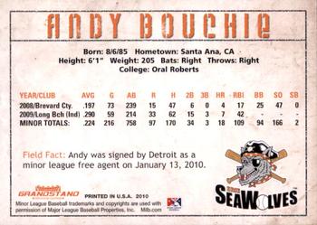 2010 Grandstand Erie SeaWolves #NNO Andy Bouchie Back
