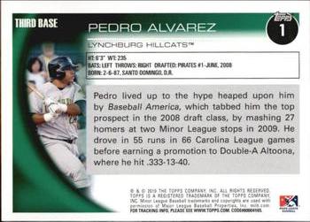 2010 Topps Pro Debut #1 Pedro Alvarez Back