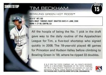 2010 Topps Pro Debut #15 Tim Beckham Back