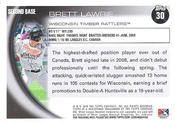 2010 Topps Pro Debut #30 Brett Lawrie Back