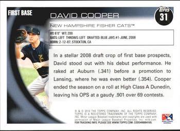 2010 Topps Pro Debut #31 David Cooper Back