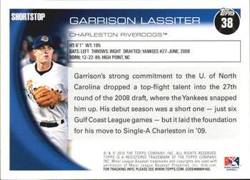 2010 Topps Pro Debut #38 Garrison Lassiter Back