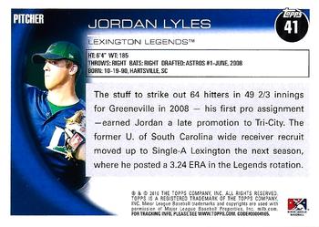 2010 Topps Pro Debut #41 Jordan Lyles Back
