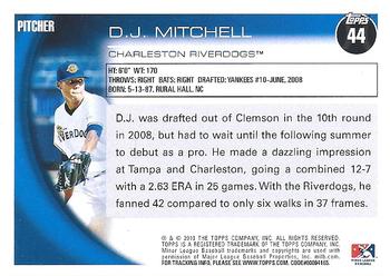 2010 Topps Pro Debut #44 D.J. Mitchell Back