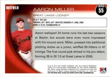 2010 Topps Pro Debut #55 Aaron Miller Back