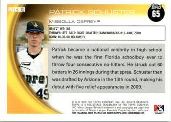 2010 Topps Pro Debut #65 Patrick Schuster Back
