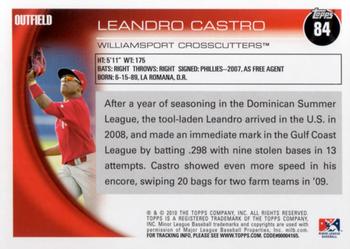 2010 Topps Pro Debut #84 Leandro Castro Back