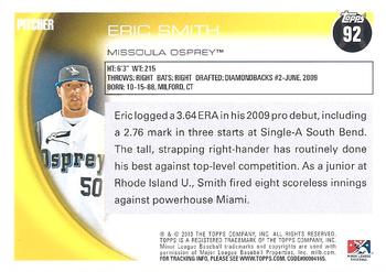 2010 Topps Pro Debut #92 Eric Smith Back