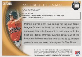 2010 Topps Pro Debut #100 Michael Ohlman Back