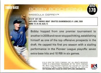 2010 Topps Pro Debut #170 Bobby Borchering Back