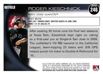 2010 Topps Pro Debut #246 Roger Kieschnick Back