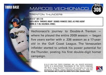 2010 Topps Pro Debut #306 Marcos Vechionacci Back
