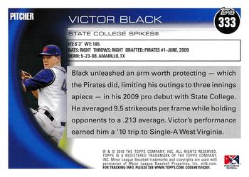 2010 Topps Pro Debut #333 Victor Black Back