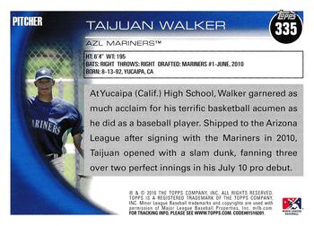 2010 Topps Pro Debut #335 Taijuan Walker Back