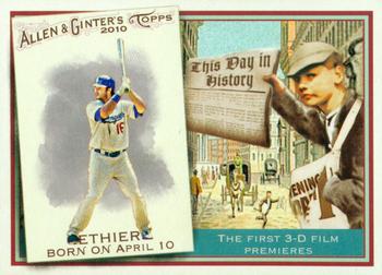2010 Topps Allen & Ginter - This Day in History #TDH12 Andre Ethier Front