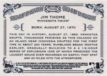 2010 Topps Allen & Ginter - This Day in History #TDH38 Jim Thome Back