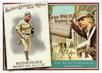 2010 Topps Allen & Ginter - This Day in History #TDH50 Alex Rodriguez Front