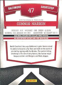 2010 Donruss Elite Extra Edition #47 Connor Narron  Back