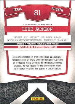 2010 Donruss Elite Extra Edition #81 Luke Jackson  Back