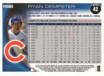 2010 Topps Chrome #42 Ryan Dempster Back