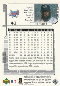 2000 Upper Deck MVP - Silver Script #2 Mo Vaughn Back