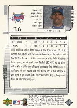 2000 Upper Deck MVP - Silver Script #4 Ramon Ortiz Back