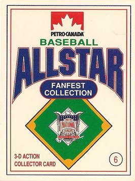 1991 Petro Canada All-Star FanFest Standups #6 Eric Davis Front