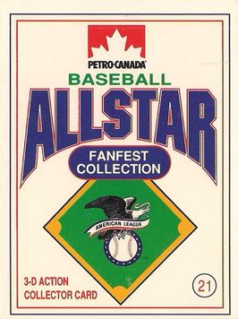1991 Petro Canada All-Star FanFest Standups #21 Rickey Henderson Front