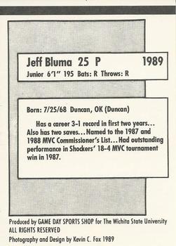 1989 Wichita State Shockers #NNO Jeff Bluma Back