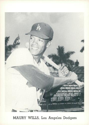 1964 Jay Publishing Los Angeles Dodgers Set A #NNO Maury Wills Front