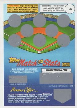 1992 Topps - Match the Stats Game #NNO Juan Marichal Front