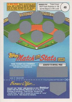 1992 Topps - Match the Stats Game #NNO Frank Robinson Front